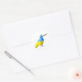 Sticker Rond Ukraine - Peace Dove - drapeau ukrainien - Paix (Enveloppe)