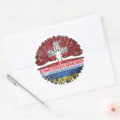 Sticker Rond Ukraine Suisse ukrainienne Arbre Racine (Enveloppe)
