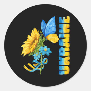 Sticker Rond Ukraine Sunflower 8