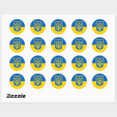 Sticker Rond Ukraine, Ukraine (Feuille)