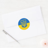 Sticker Rond Ukraine, Ukraine (Enveloppe)