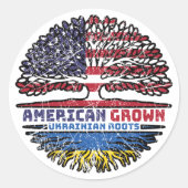 Sticker Rond Ukraine Ukrainian (Devant)