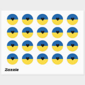 Sticker Rond Ukrainian Support Ukraine (Feuille)