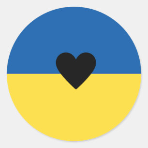 Sticker Rond Ukrainian Support Ukraine