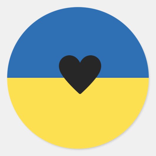 Sticker Rond Ukrainian Support Ukraine (Devant)