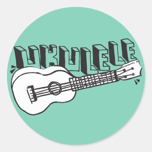 Sticker Rond Ukulele (Devant)