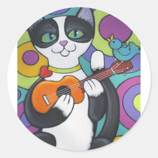 Sticker Rond Ukulele Serenade (Devant)