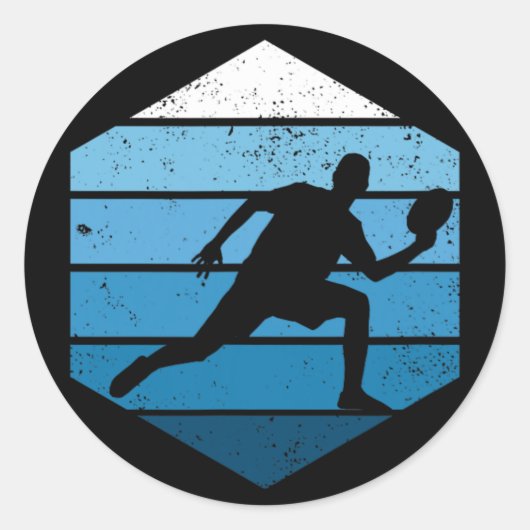 Sticker Rond Ultimate Frisbee Rétro Disc Golf (Devant)