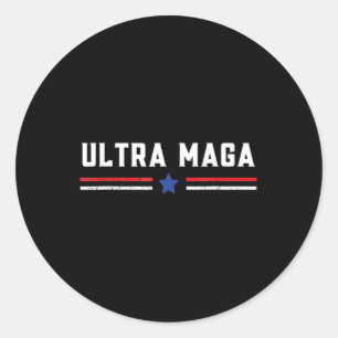 Sticker Rond Ultra MAGA Et Fier De Cela Anti-Biden