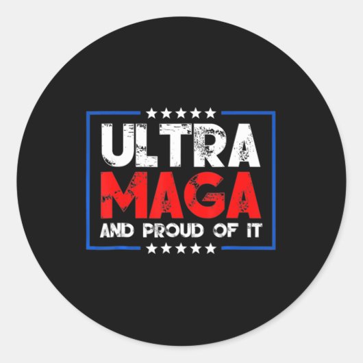 Sticker Rond Ultra Maga Fière Ultra Maga 9 (Devant)