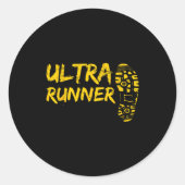 Sticker Rond Ultra Runner Don't Follow Me I Do Stud Things Funn (Devant)
