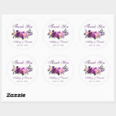 Sticker Rond Ultra violet violet Mariage Merci LP (Feuille)