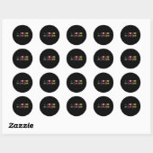 Sticker Rond Ultrasound Tech Sonographer Live Love Scan (Feuille)
