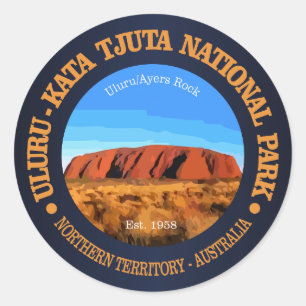 Sticker Rond Uluru - Parc national de Kata Tjuta
