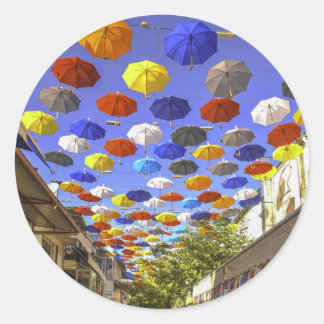 Sticker Rond Umbrella Street Antalya Turquie Photographie