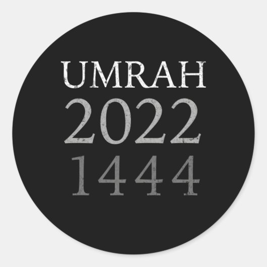 Sticker Rond Umrah 2022 Pour Et Famille 1444H (Devant)