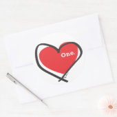 Sticker Rond Un amour (Enveloppe)