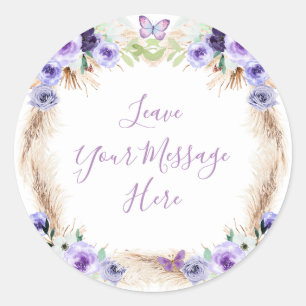 Sticker Rond Un an Fluttered Butterfly Aimer votre message