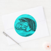 Sticker Rond Un ange endormi (Enveloppe)