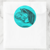 Sticker Rond Un ange endormi (Sac)