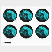 Sticker Rond Un ange endormi (Feuille)