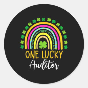 Sticker Rond Un Auditeur Chanceux Fête de la Saint-Patrick Trèf