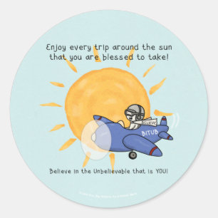 Sticker Rond Un autre voyage autour du soleil