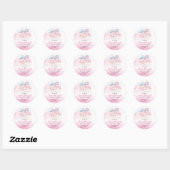 Sticker Rond Un Baby shower-bonbons un peu amoureux (Feuille)