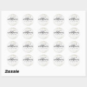 Sticker Rond Un Baby shower D'Aquarelle Jaune Un Peu Fleur sauv (Feuille)