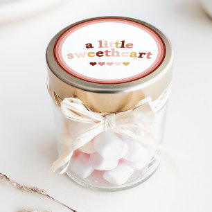 Sticker Rond Un Baby shower de Valentines un peu amoureux