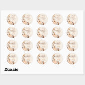 Sticker Rond Un Baby shower Floral Un Peu Citrouille (Feuille)