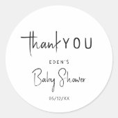 Sticker Rond Un Baby shower neutre moderne simple et moderne qu (Devant)