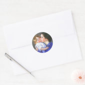 Sticker Rond Un Baiser Pour Baby Anne, Mary Cassatt (Enveloppe)