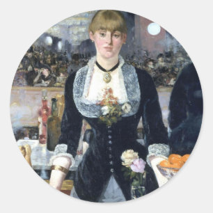 Sticker Rond Un Bar Aux Folies Bergere