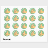 Sticker Rond Un Beau Travail Pouce Vers Une Récompense Positive (Feuille)