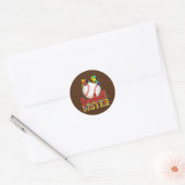 Sticker Rond Un Cadeau De Baseball Soeur Cute Pour Soeurs (Enveloppe)