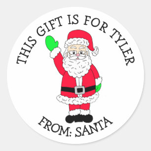 Sticker Rond Un cadeau pour aller et venir de Père Noël