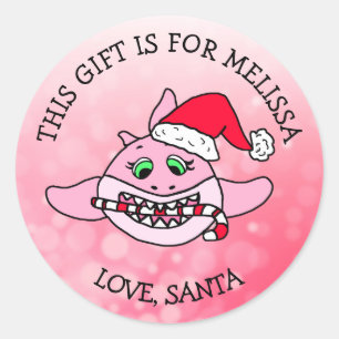 Sticker Rond Un Cadeau Pour Les Balises Cadeaux Personnalisées