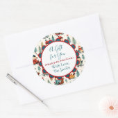 Sticker Rond Un cadeau pour vous | Dormir Enfants Noël (Enveloppe)