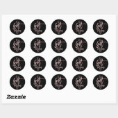 Sticker Rond UN CADEAU POUR VOUS Rose Or Feuille Moderne Script (Feuille)