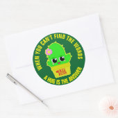 Sticker Rond Un câlin est la réponse (Enveloppe)