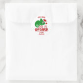 Sticker Rond Un Caméléon pour la Saint-Valentin (Sac)