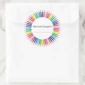 Sticker Rond Un Cercle de Crayons de Couleur (Sac)