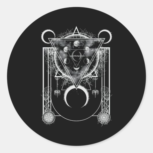 Sticker Rond Un Cercle parfait - Crescents (Devant)