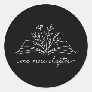 Sticker Rond Un chapitre de plus livre drôle vermisseau de livr