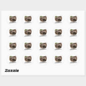 Sticker Rond Un charme absolument irrésistible (Feuille)