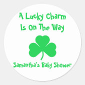 Sticker Rond Un Charme Chanceux Est En Route (Devant)