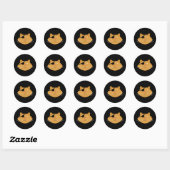 Sticker Rond Un chat aux yeux (Feuille)