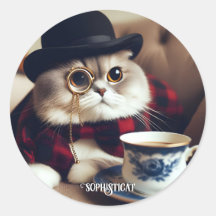 Un chat portant un monocle