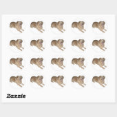 Sticker Rond Un Chien Heureux ! (Feuille)